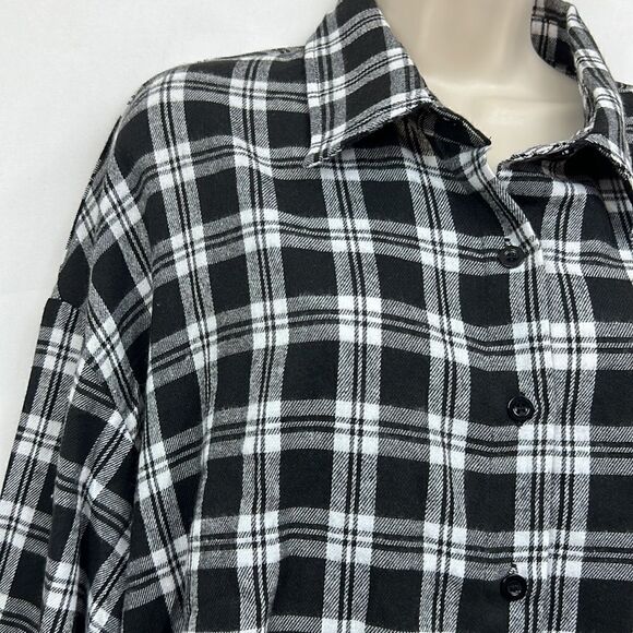 Hotouch black and white plaid flannel shirt size xl - Picture 2 of 13